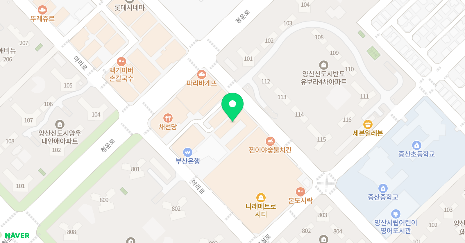 맥수학영어학원 위치