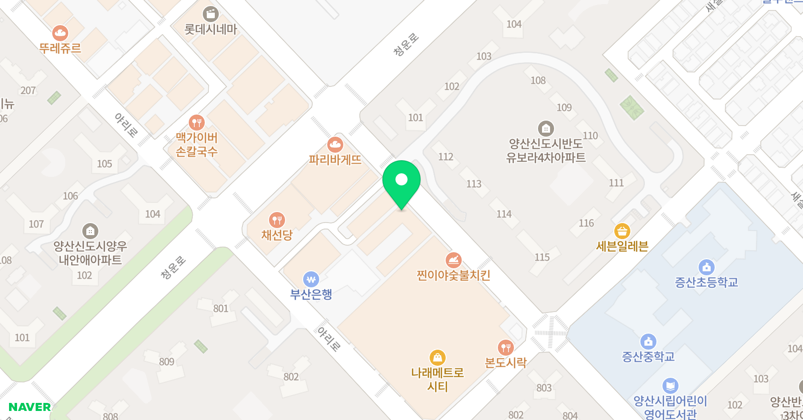 이샘 수학학원 위치
