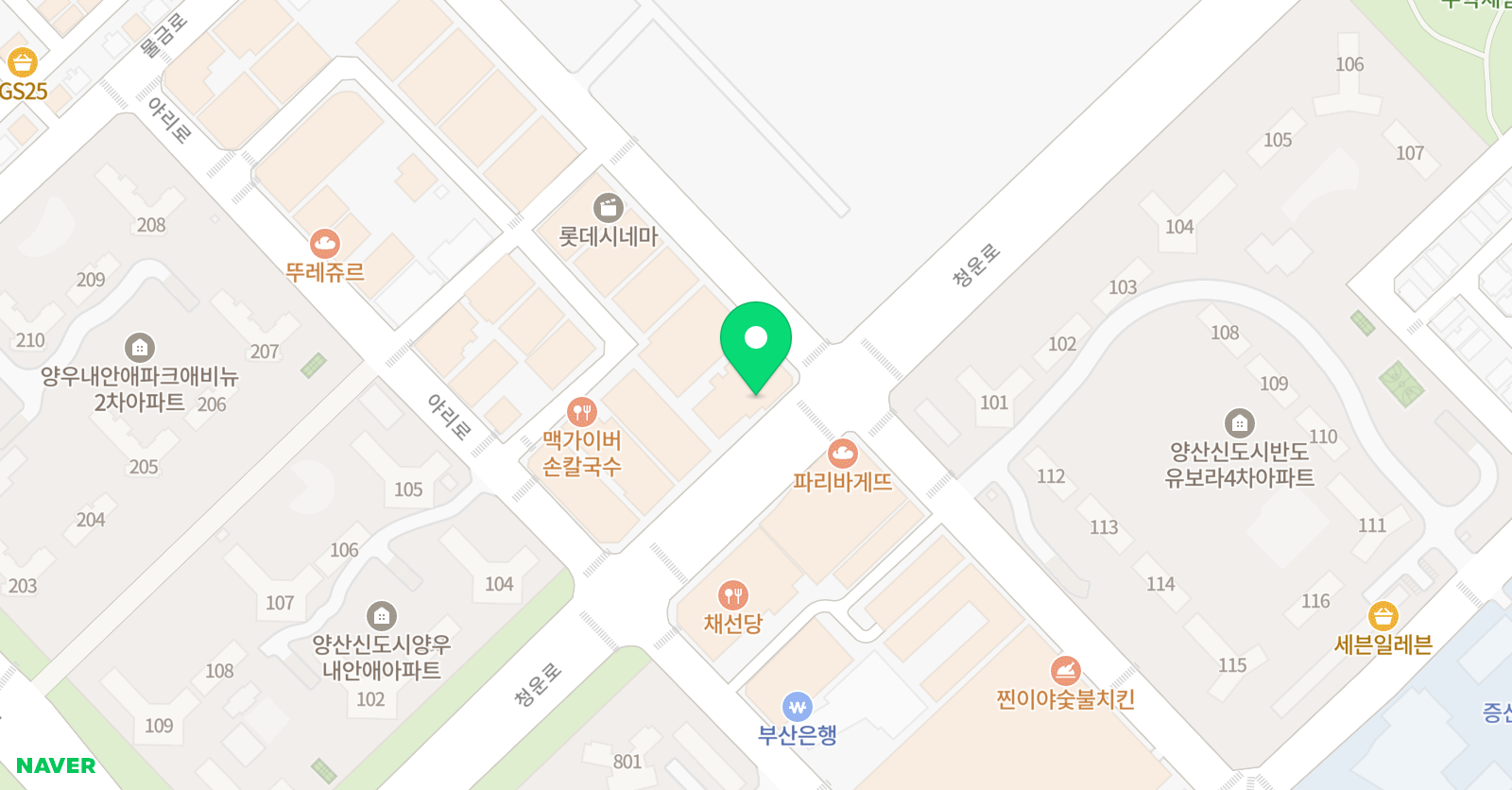 정철 어학원 주니어 물금캠퍼스 위치