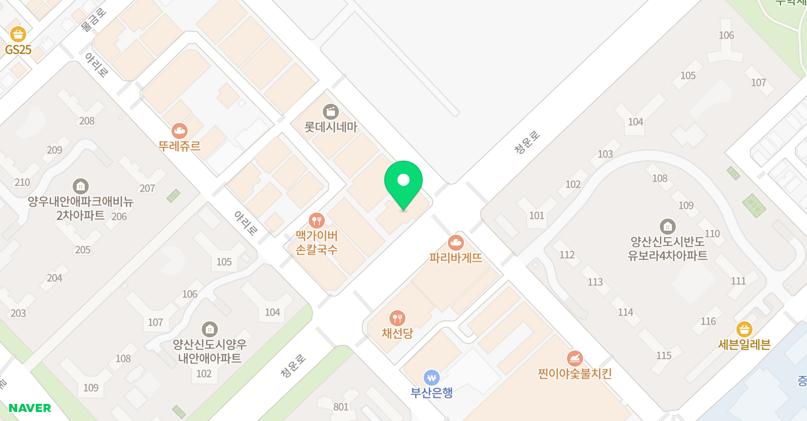 정철어학원 CPS수학학원 위치