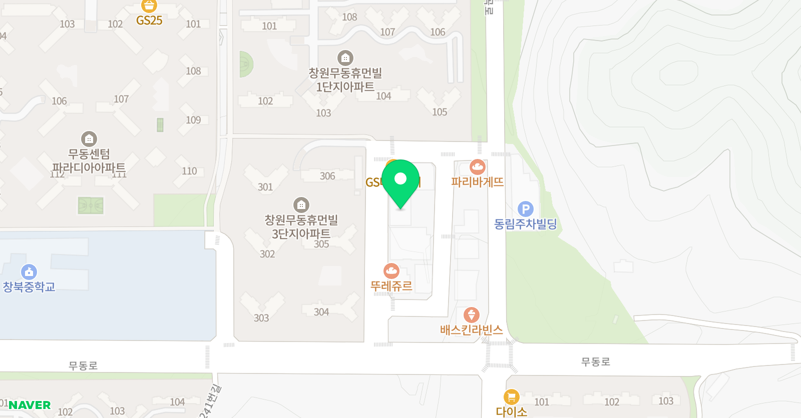 어린음악대 무동원 위치