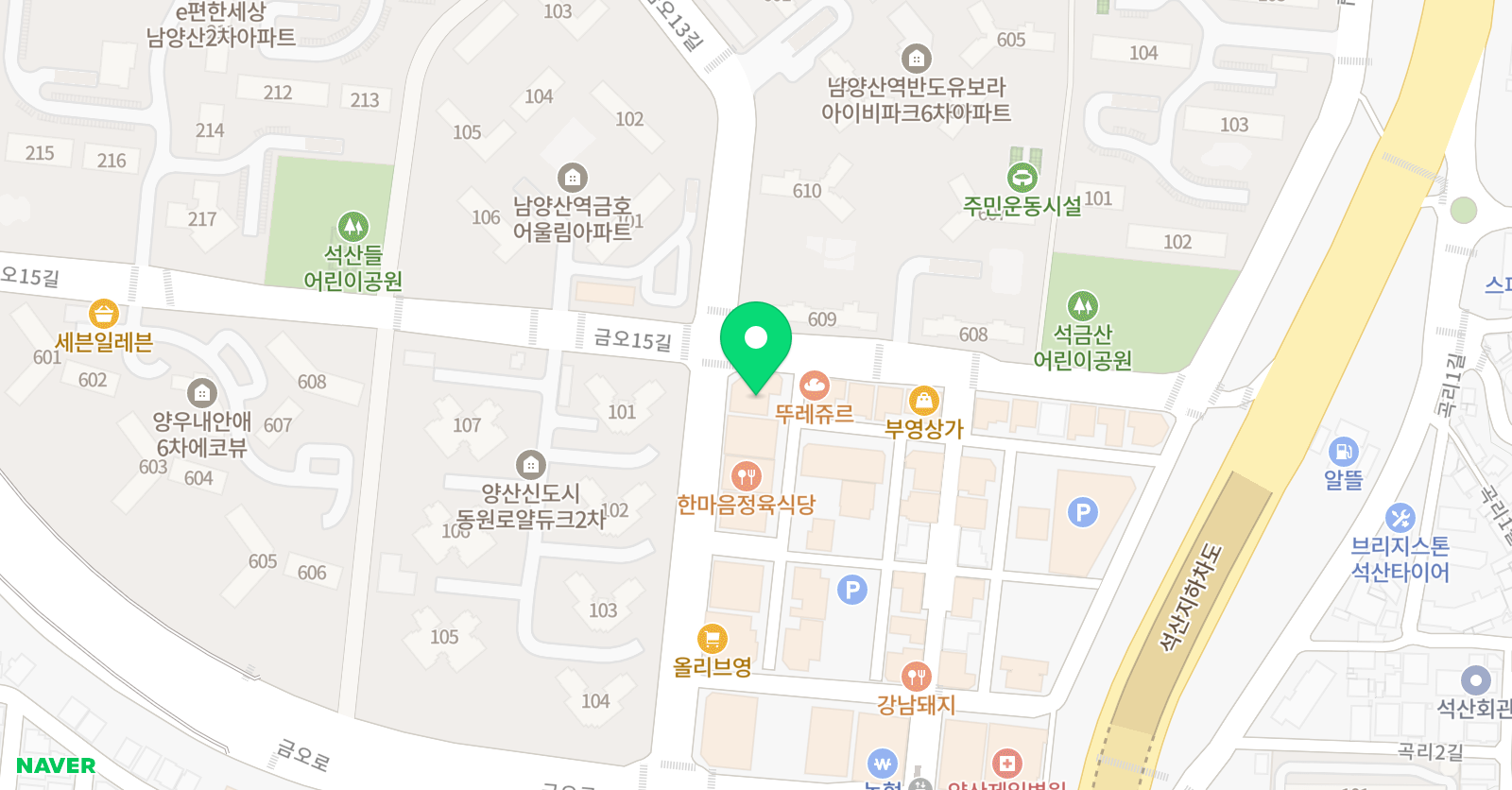 삼성영어셀레나 양산석산학원 위치