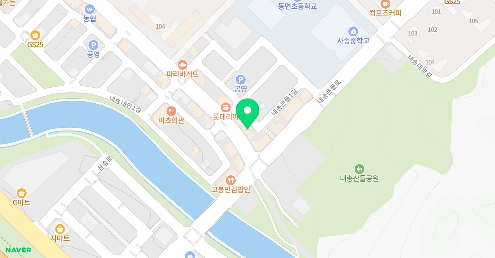 사송브라이튼 영어학원 사송 위치