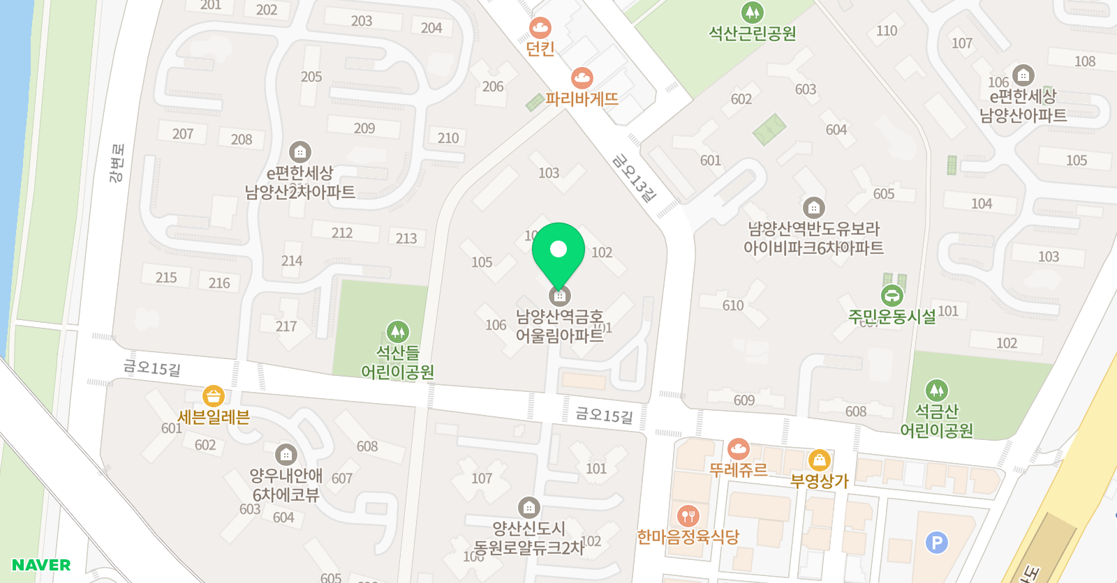 스마트해법 영어 금호어울림점 위치