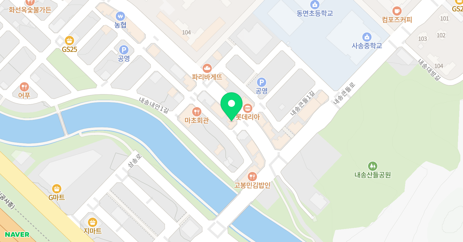 애니아트 더샵 미술학원 위치