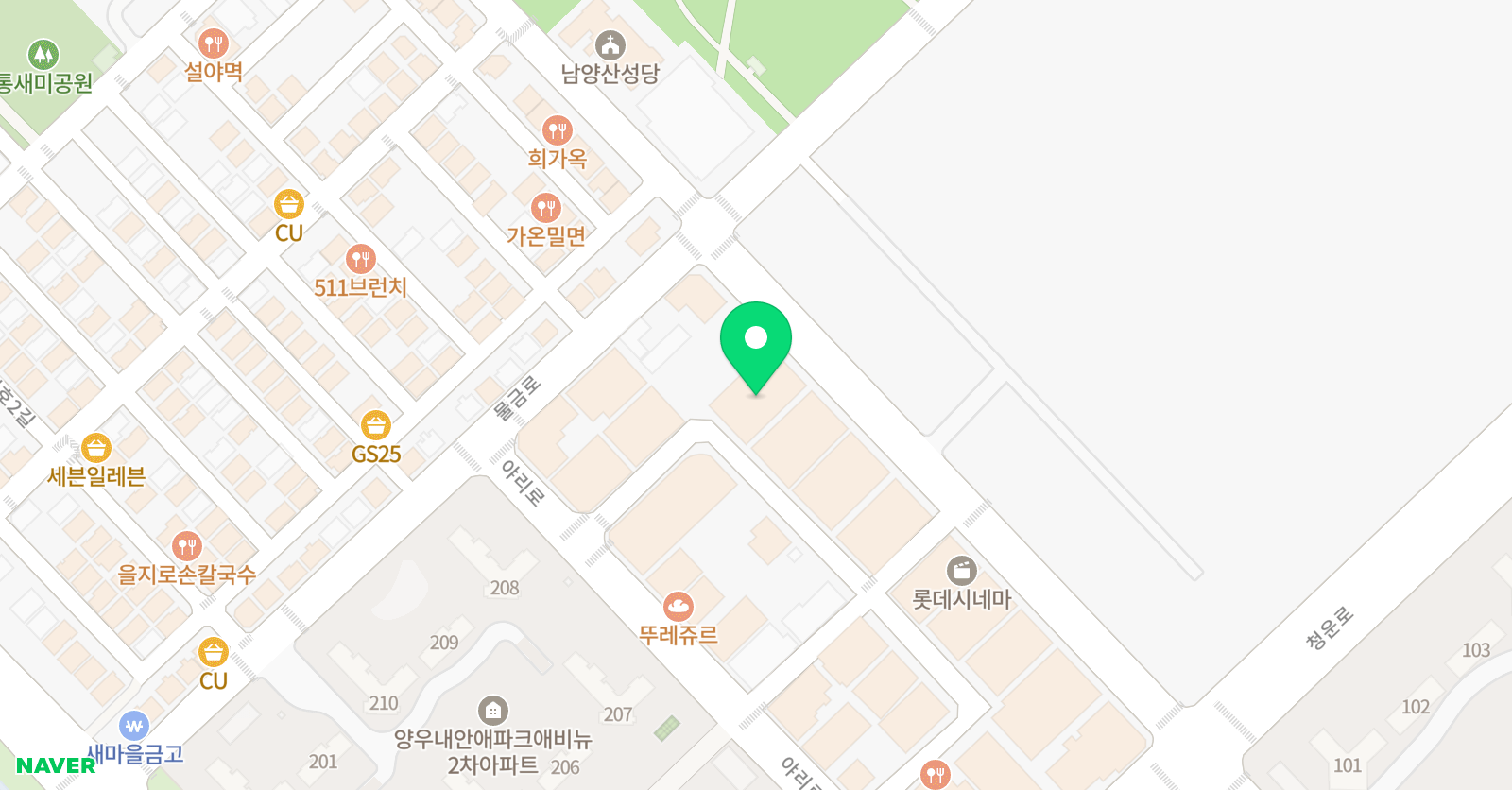 해랑별 미술학원 위치