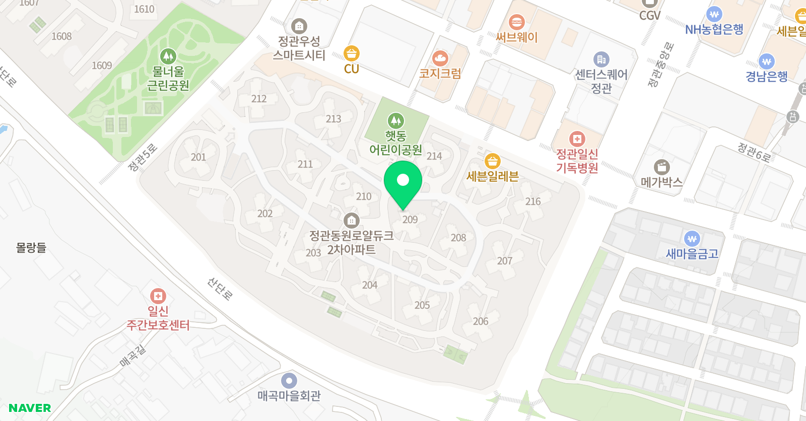 스마트해법 수학 정관동원로얄듀크2차점 위치