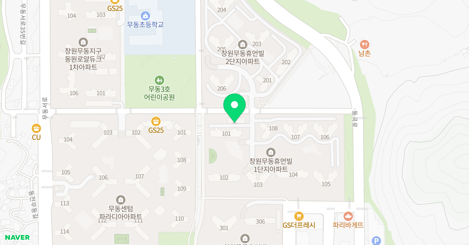 노피곰별빛 독서학원 위치
