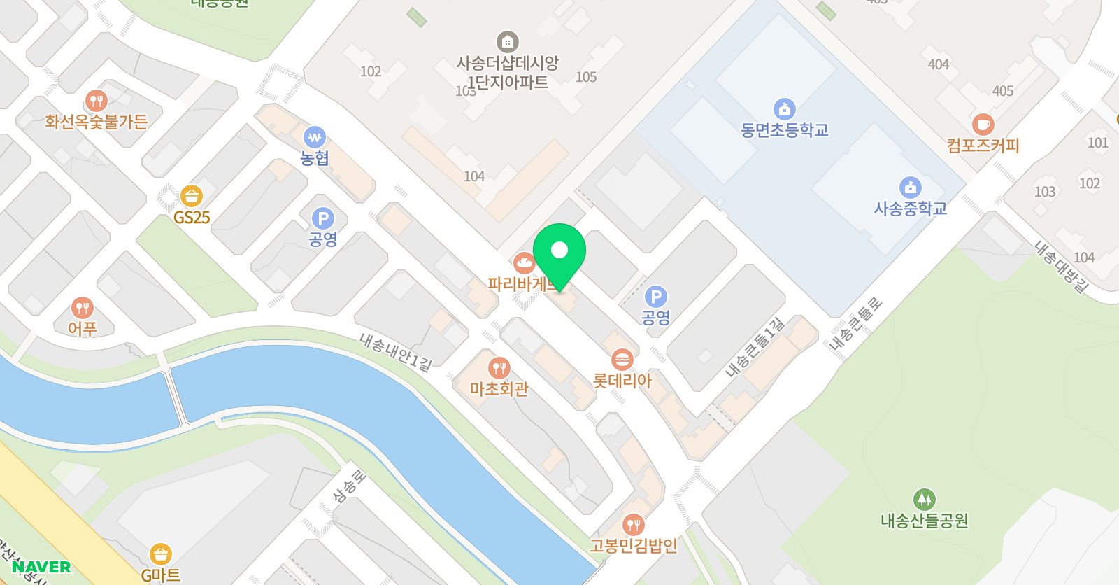 기탄 사고력교실 사송학원 위치