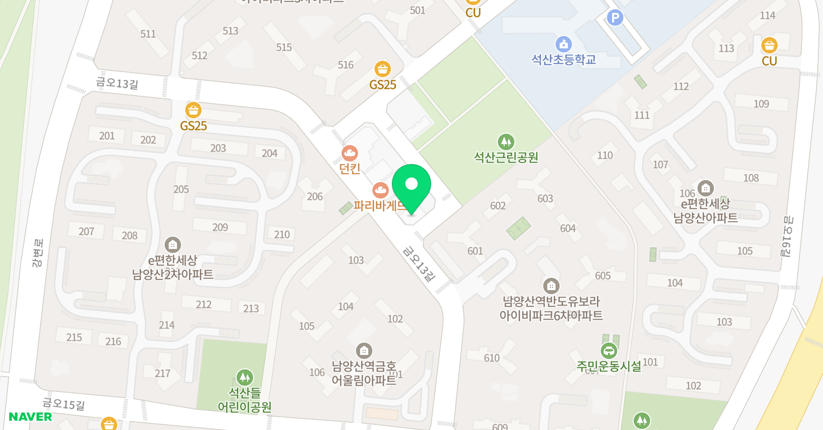 KSE영수학원 석산캠퍼스 위치