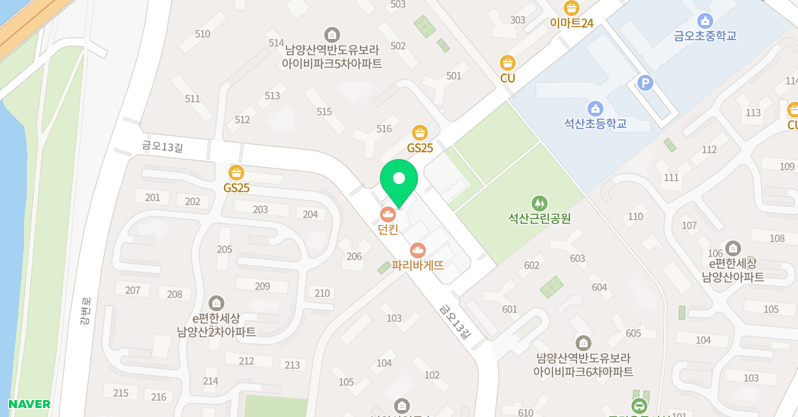진바름태권도 위치