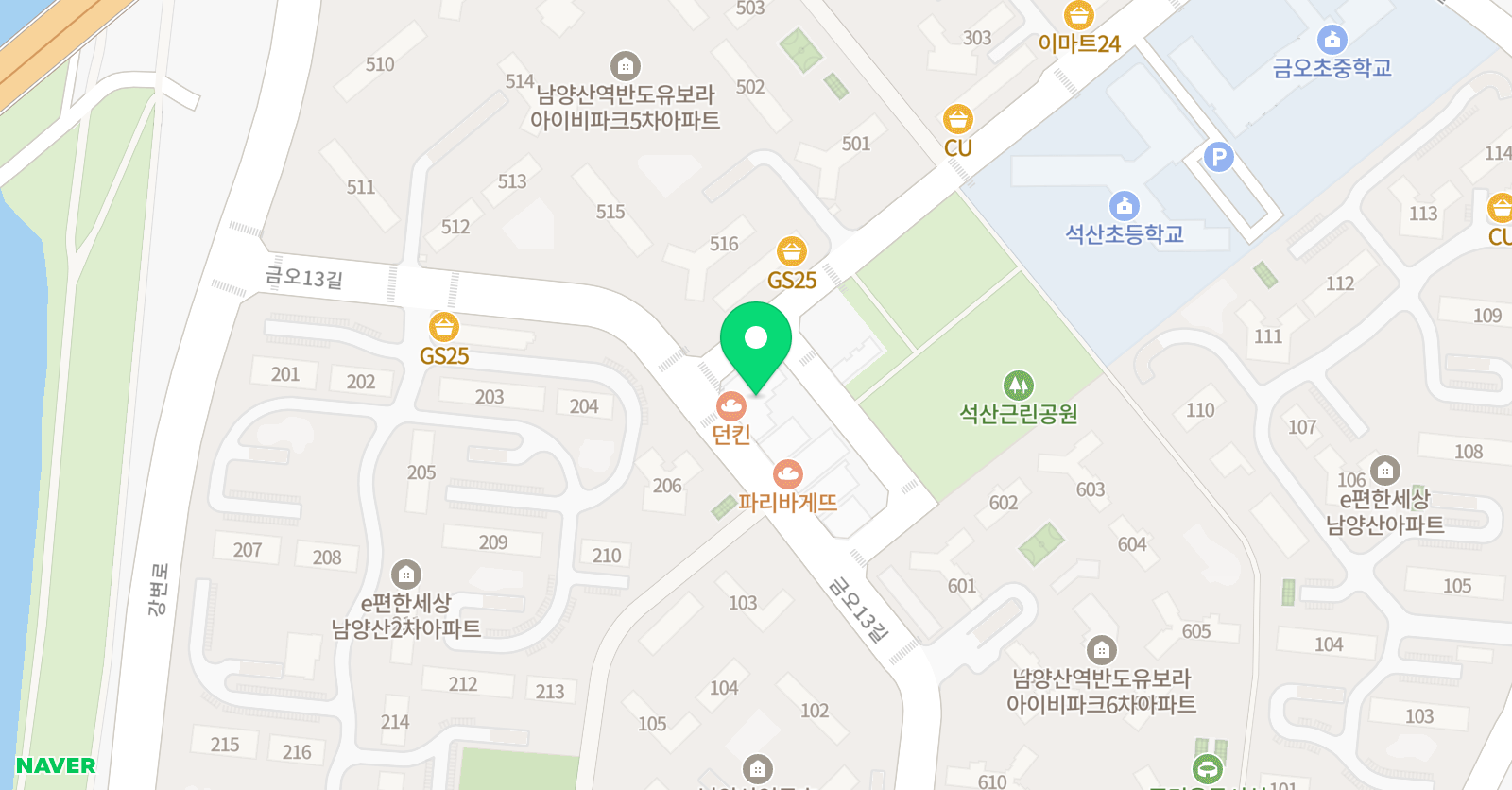 석산더클랑음악학원 위치