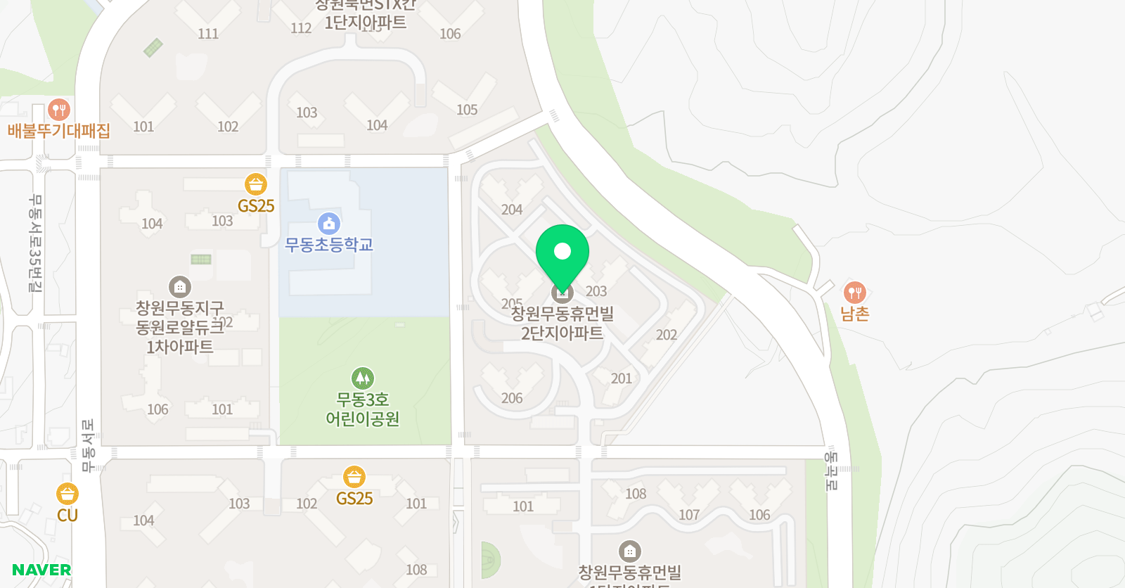 눈높이예스클래스 무동점 위치