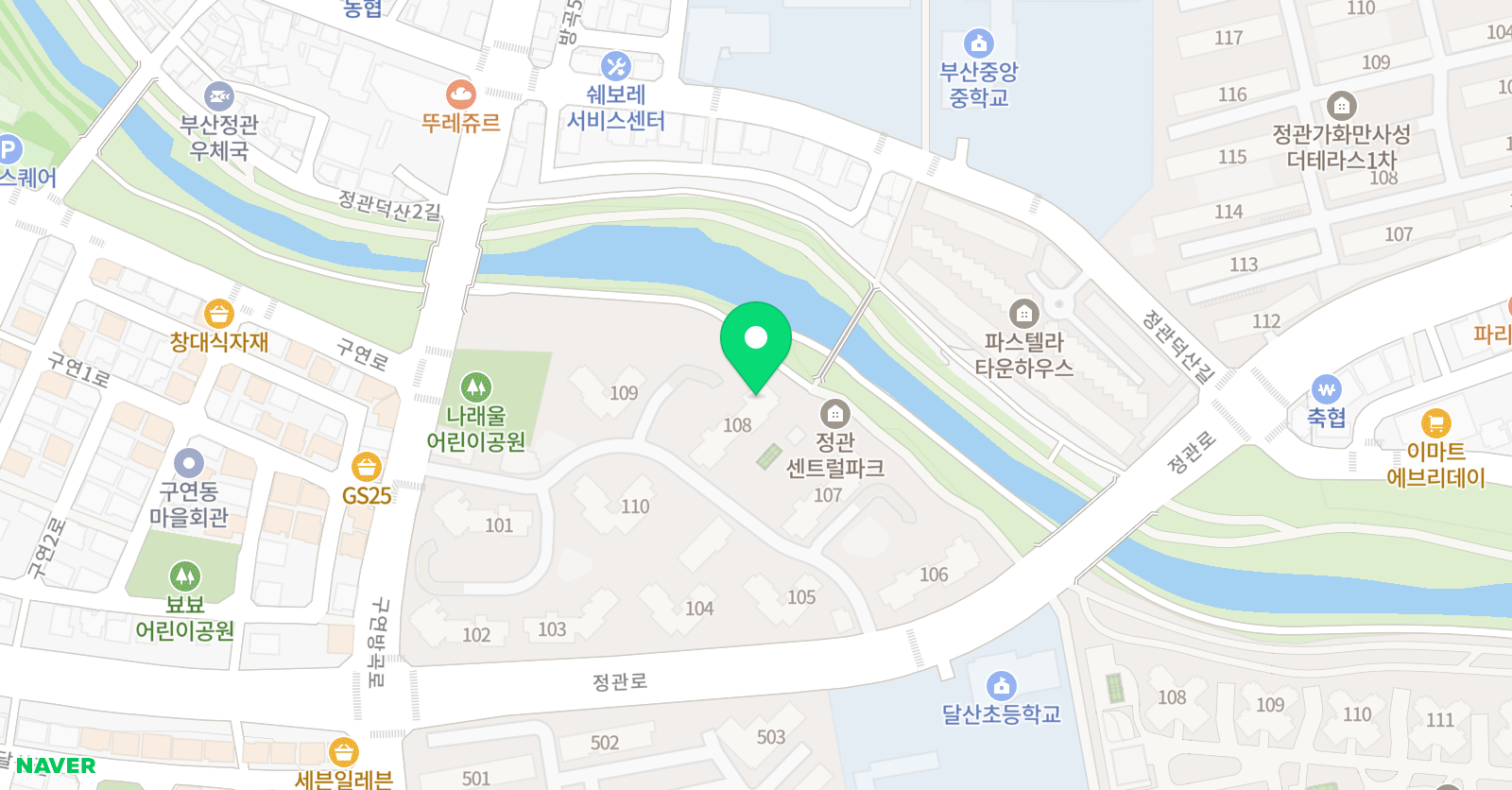 아소비 부산 정관 센트럴파크점 위치