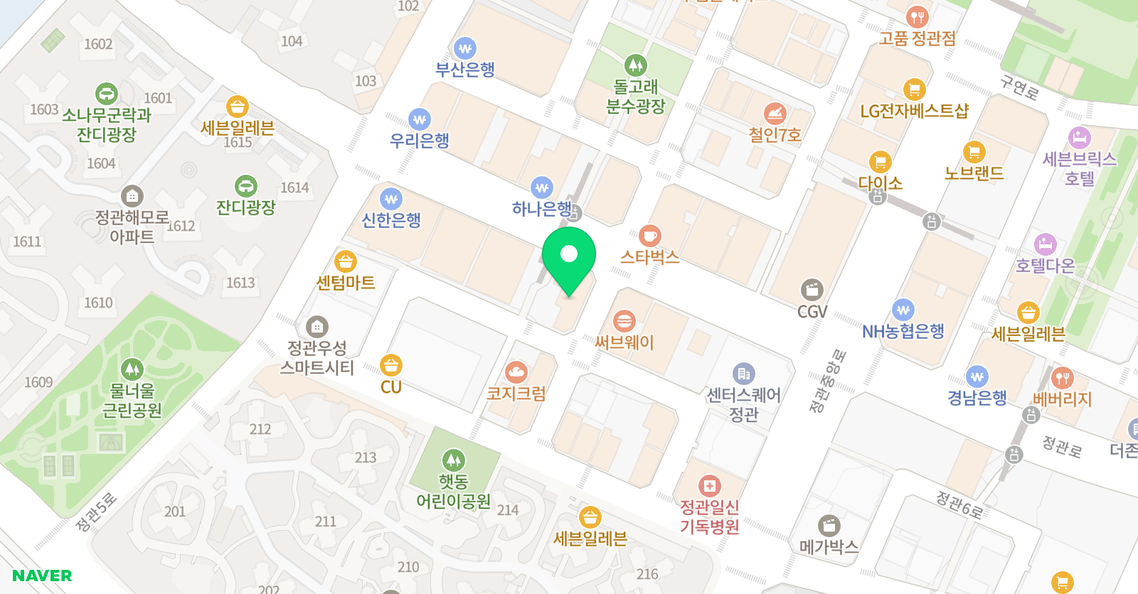 정관링구아 어학원 위치