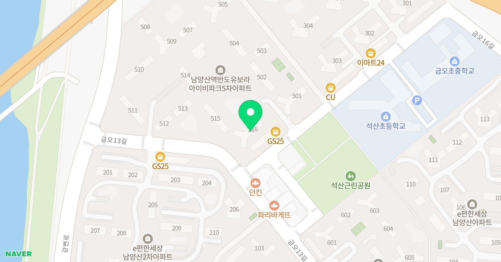 옥쌤 수학 학원 위치