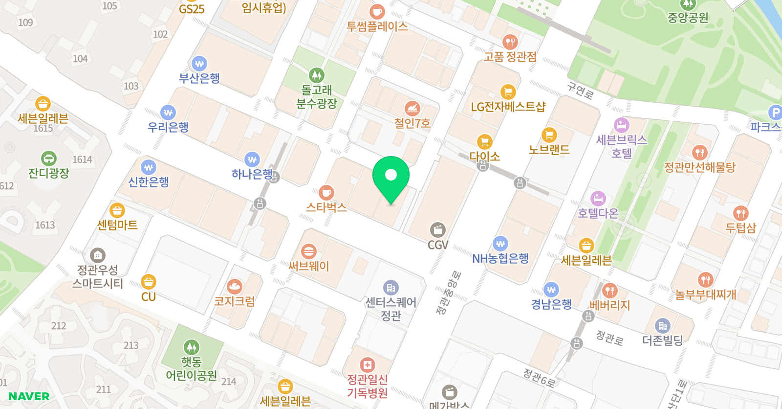 정관 수학학원 위치
