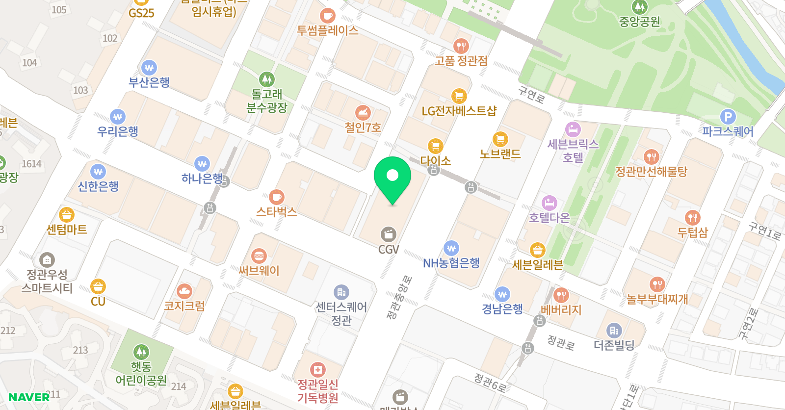 아이비키즈 스포츠 정관점 위치