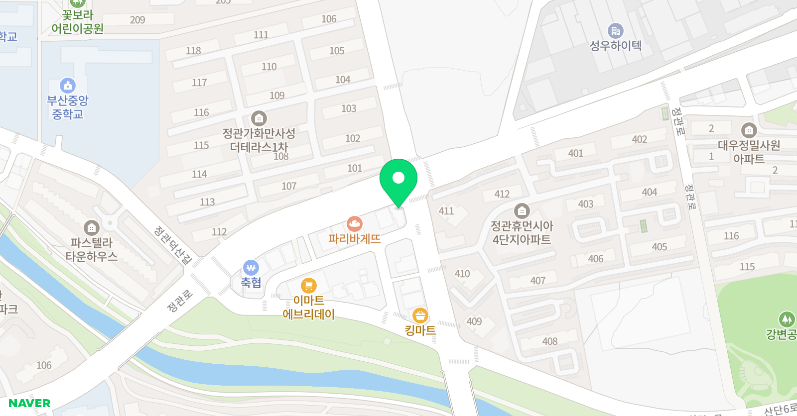 정관 제일합기도 위치