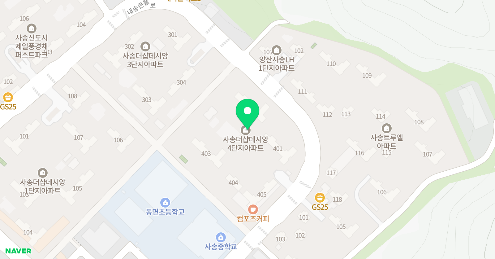 아소비 양산 사송1차점 위치
