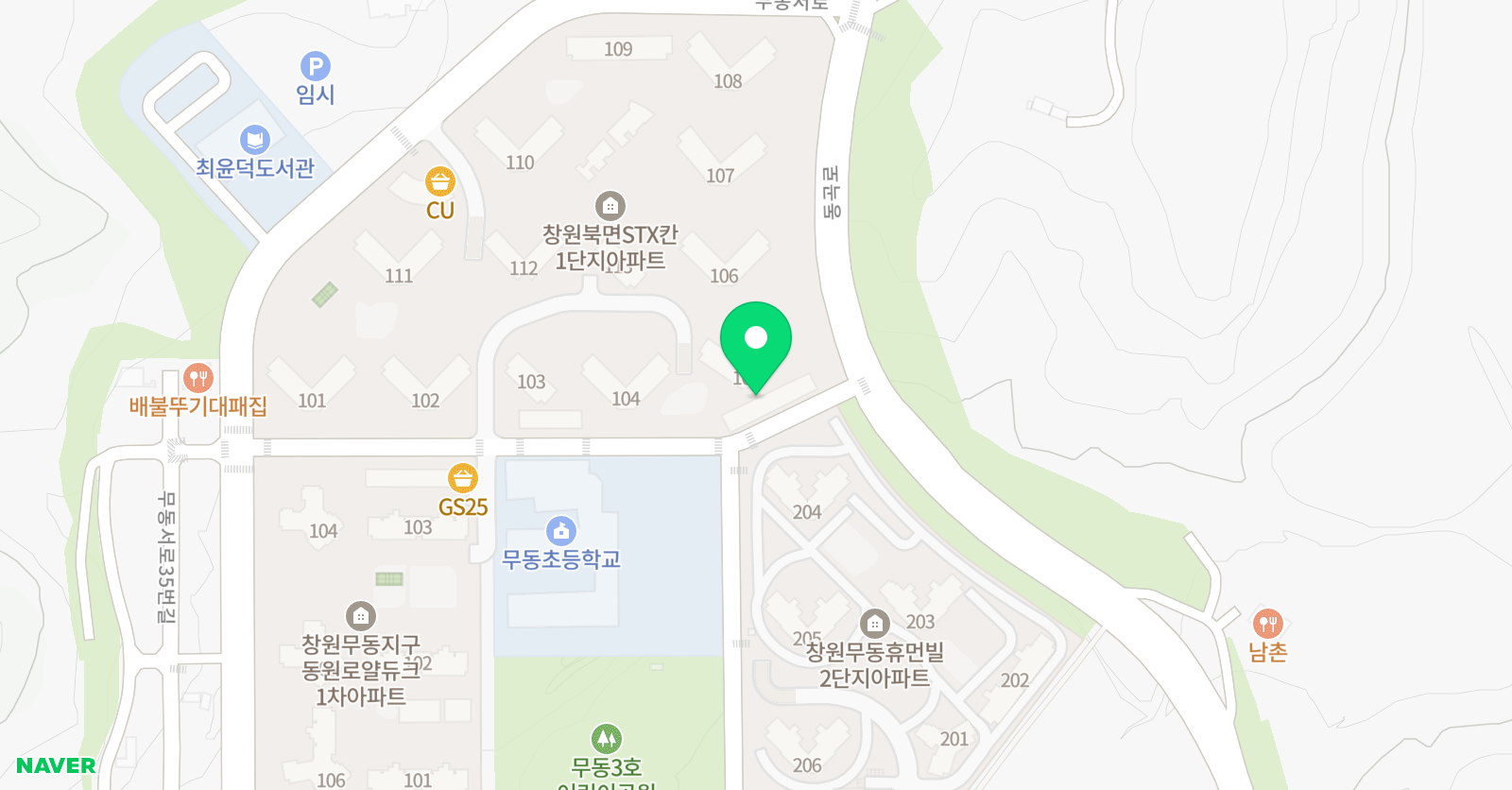 삼성영어셀레나 북면무동교습소 위치