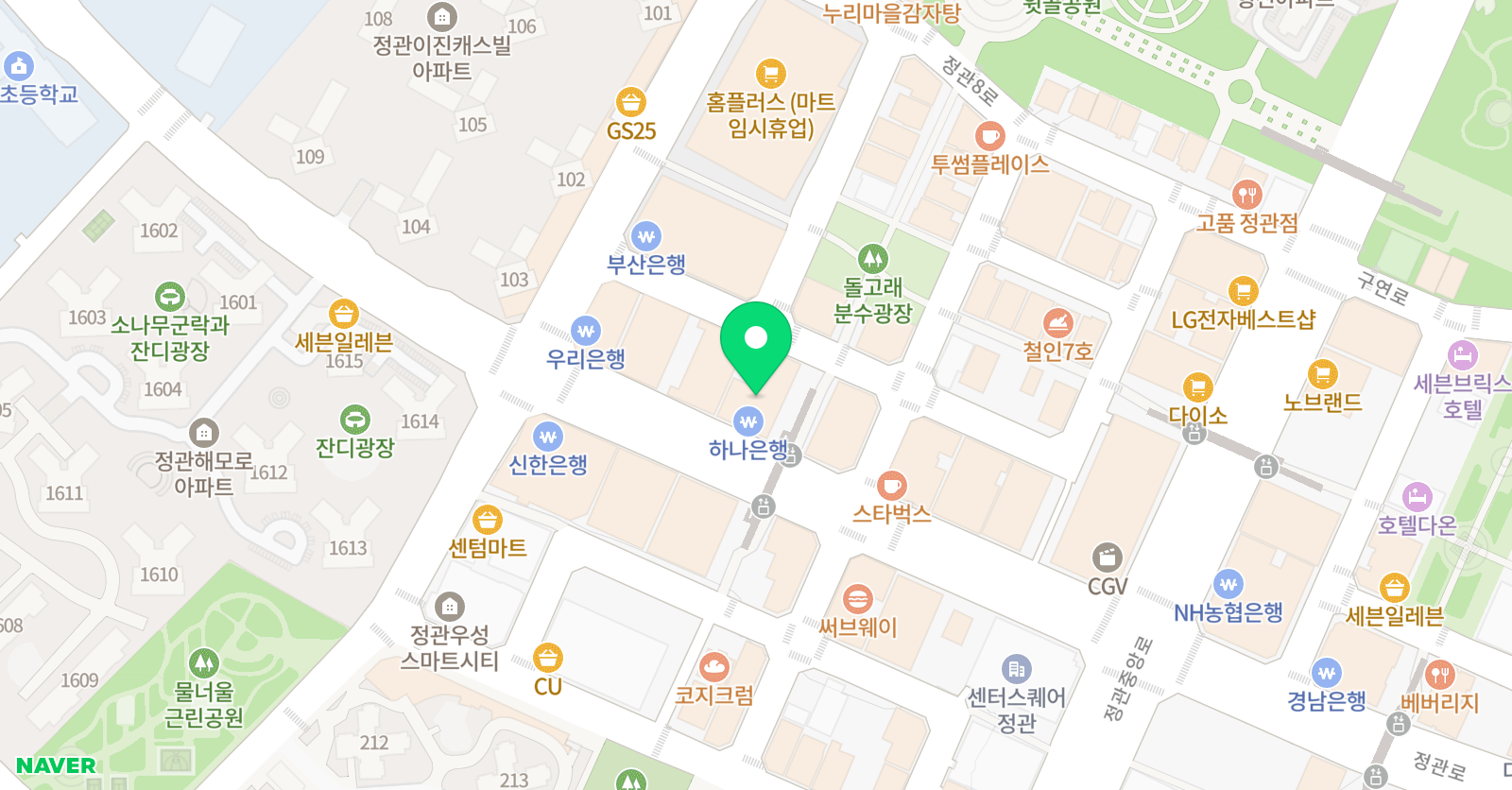 아발론교육 페르마 수학학원 정관캠퍼스 위치