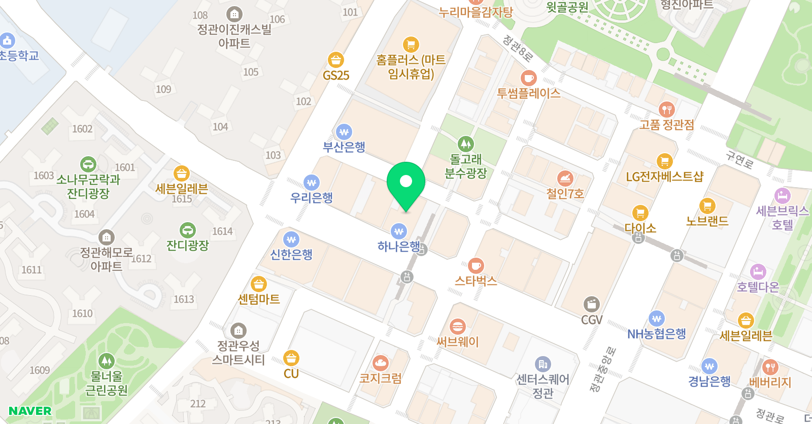 정관하이퍼 수학전문학원 위치