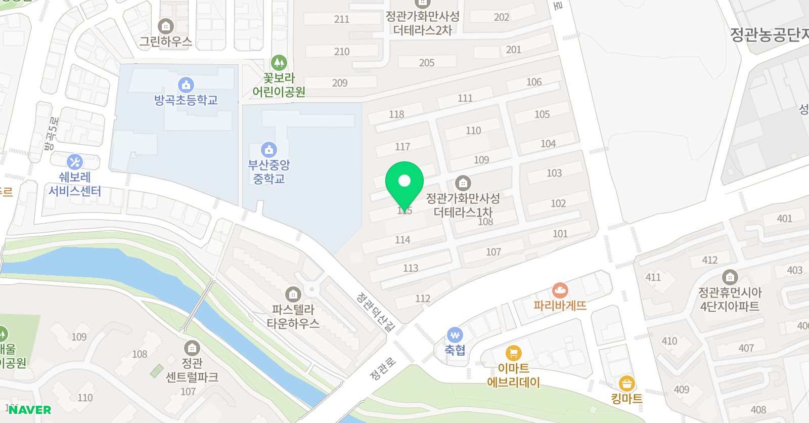 3030영어 정관가화만사성1차러닝센터 위치