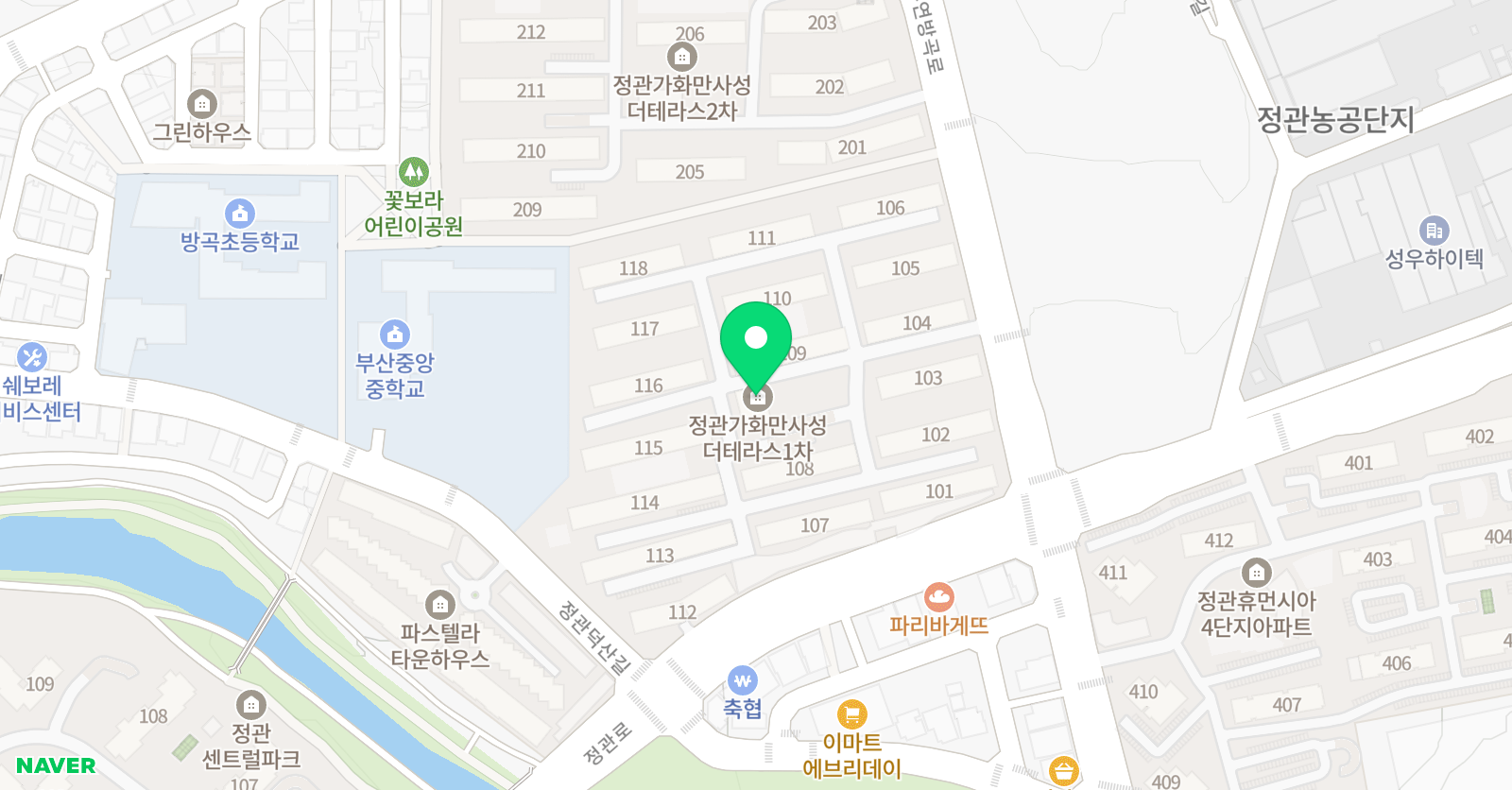 엠베스트SE 정관가화테라스1차점 위치