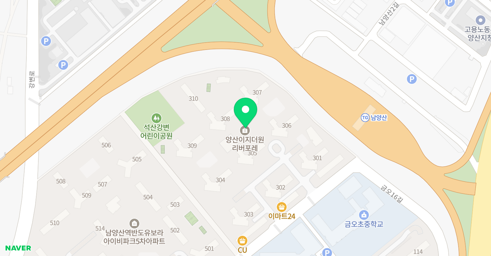 석산새싹 공부방 위치