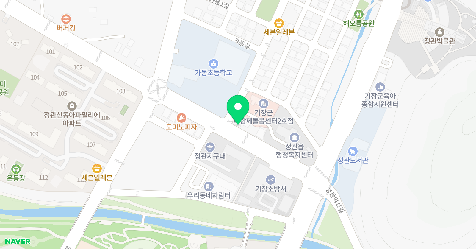 정관 와이제이씨 어학원 위치