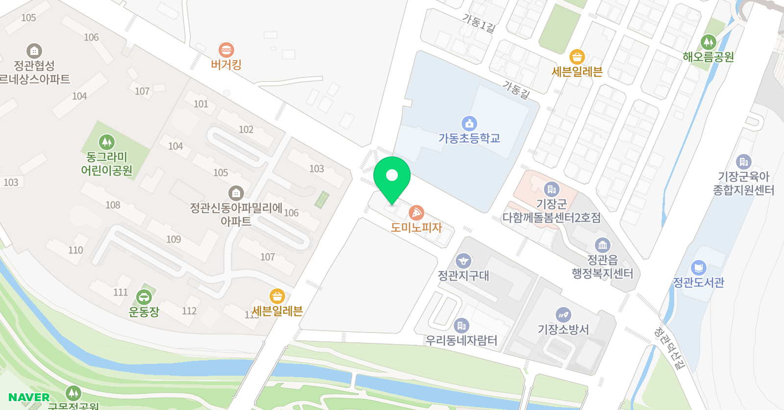 라벨비 음악학원 정관 위치