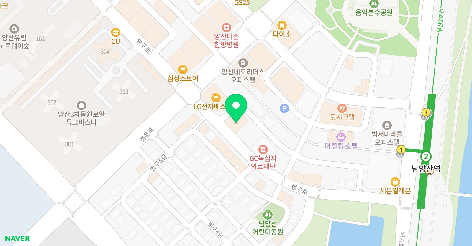 점프키즈센터 양산점 위치