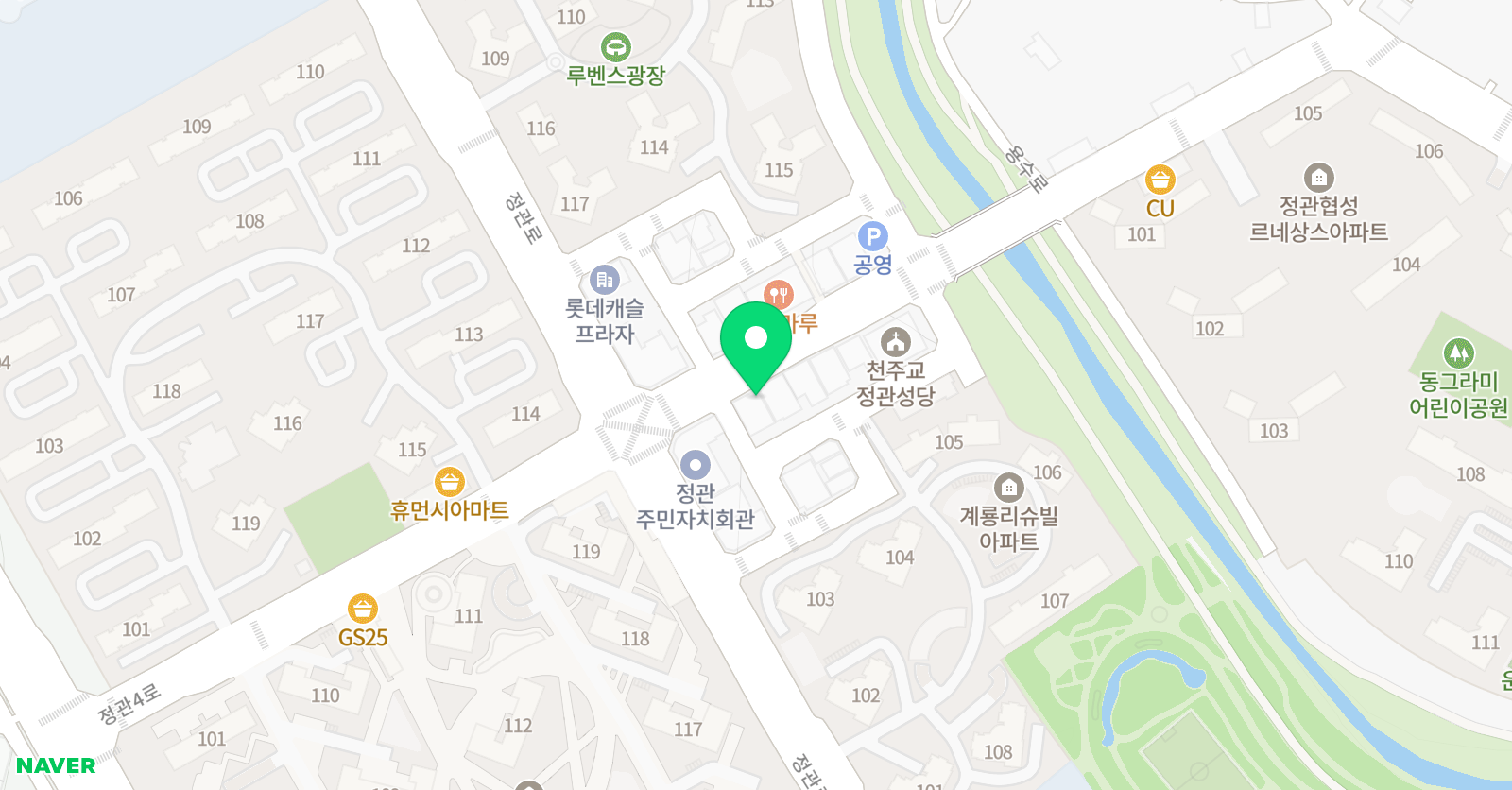 영어종결센터 정관학원 위치