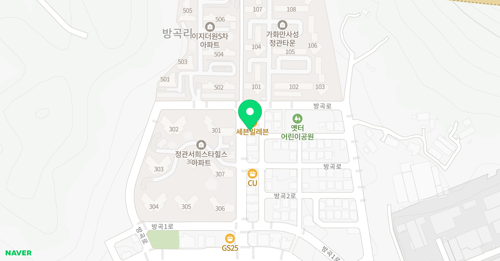 뮤엠영어 방곡프라임점 위치