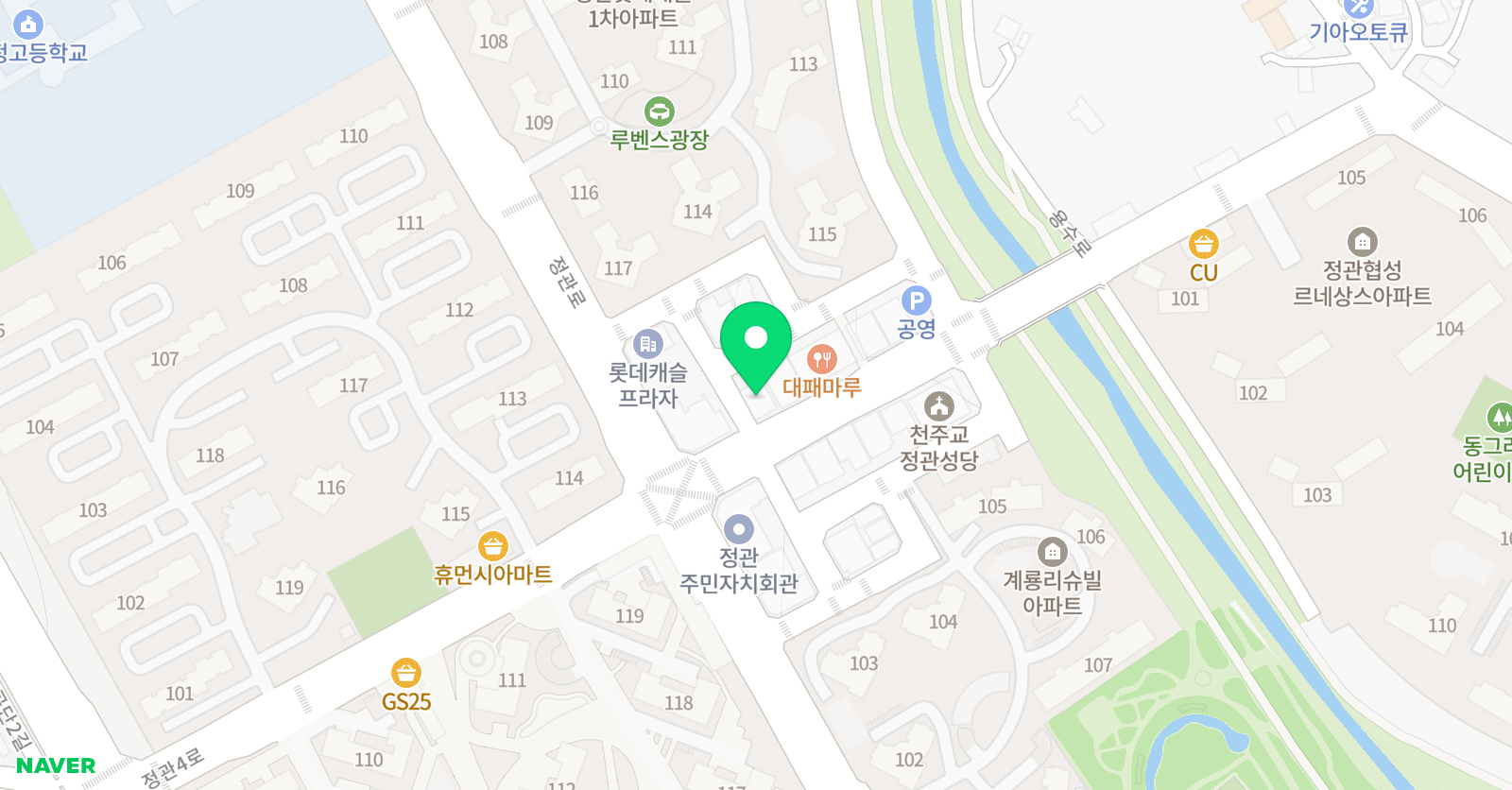 뮤엠 영어 부산기장정관점 위치