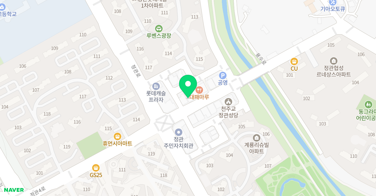 정관 이화뮤즈 음악학원 위치