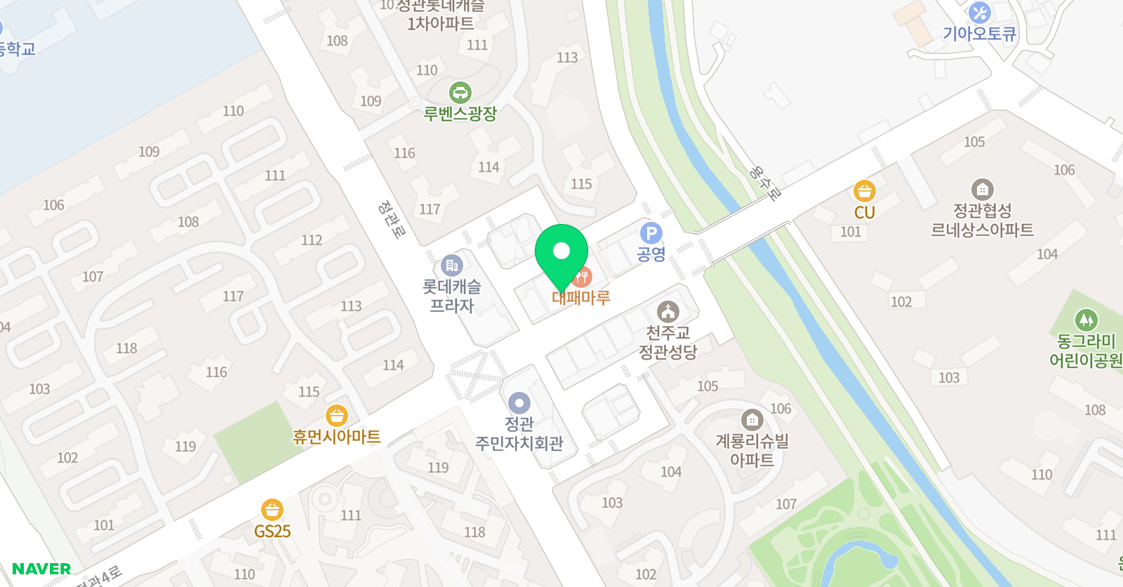쎈수학러닝센터 정관 가우스학원 위치