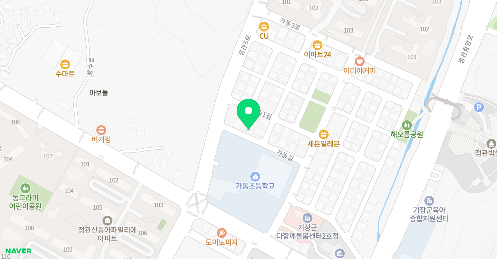 조이잉글리쉬앤아트 정관학원 위치
