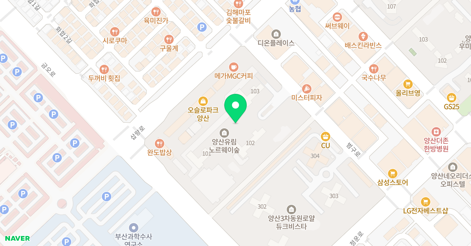 망고키즈 수영장 양산점 위치