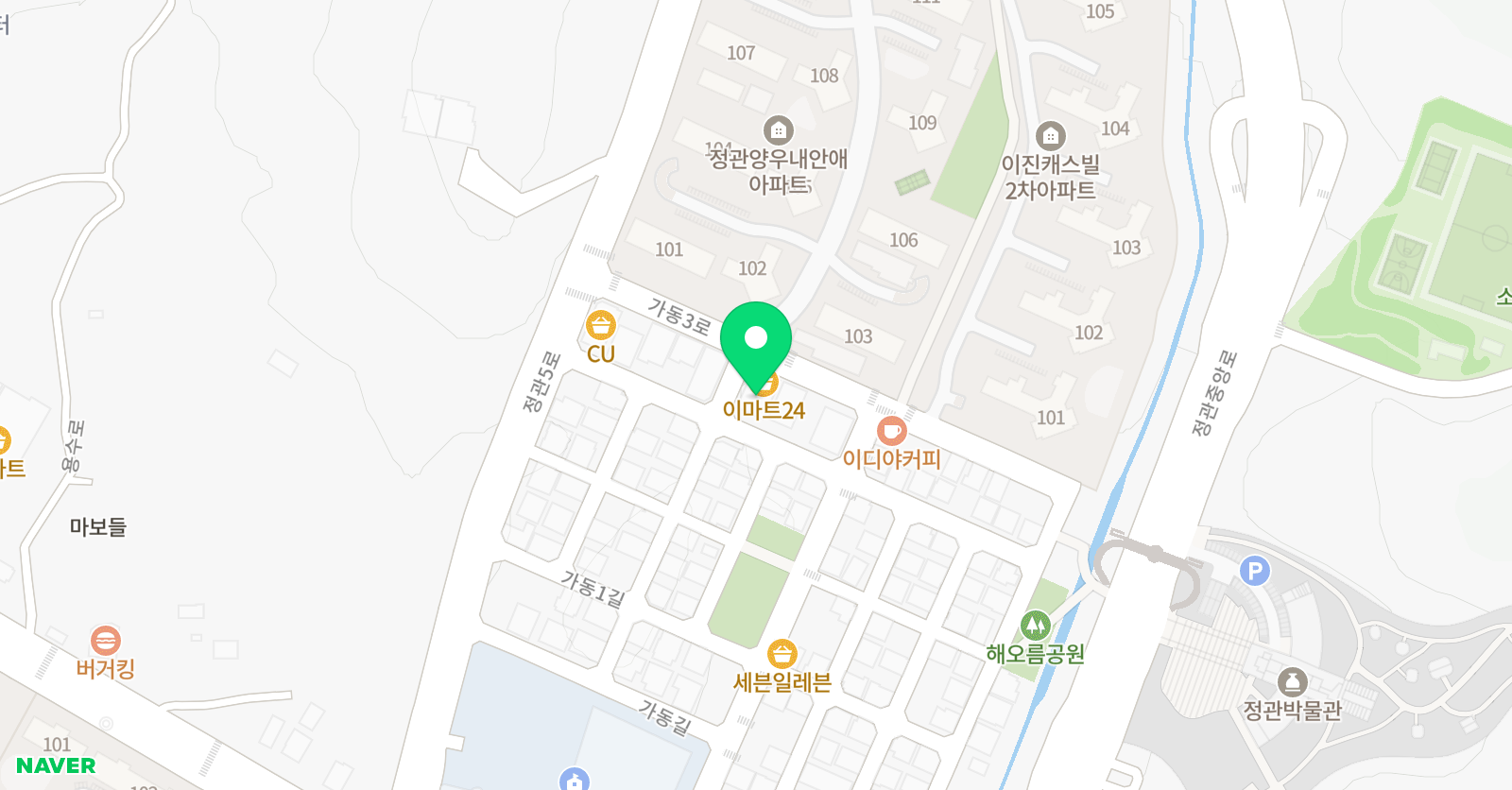 송무인영광 태권도 위치