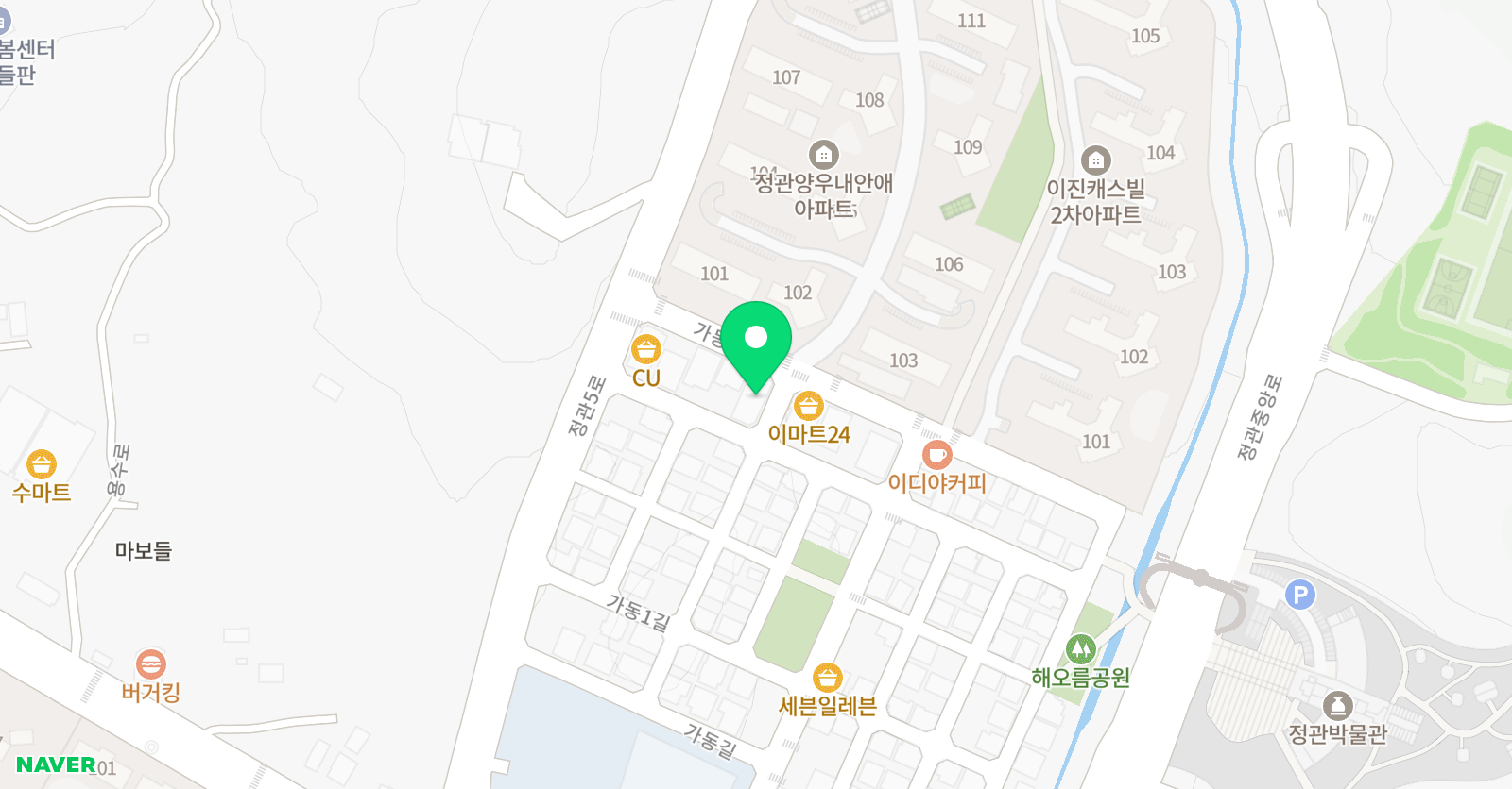 어울림 태권도 위치