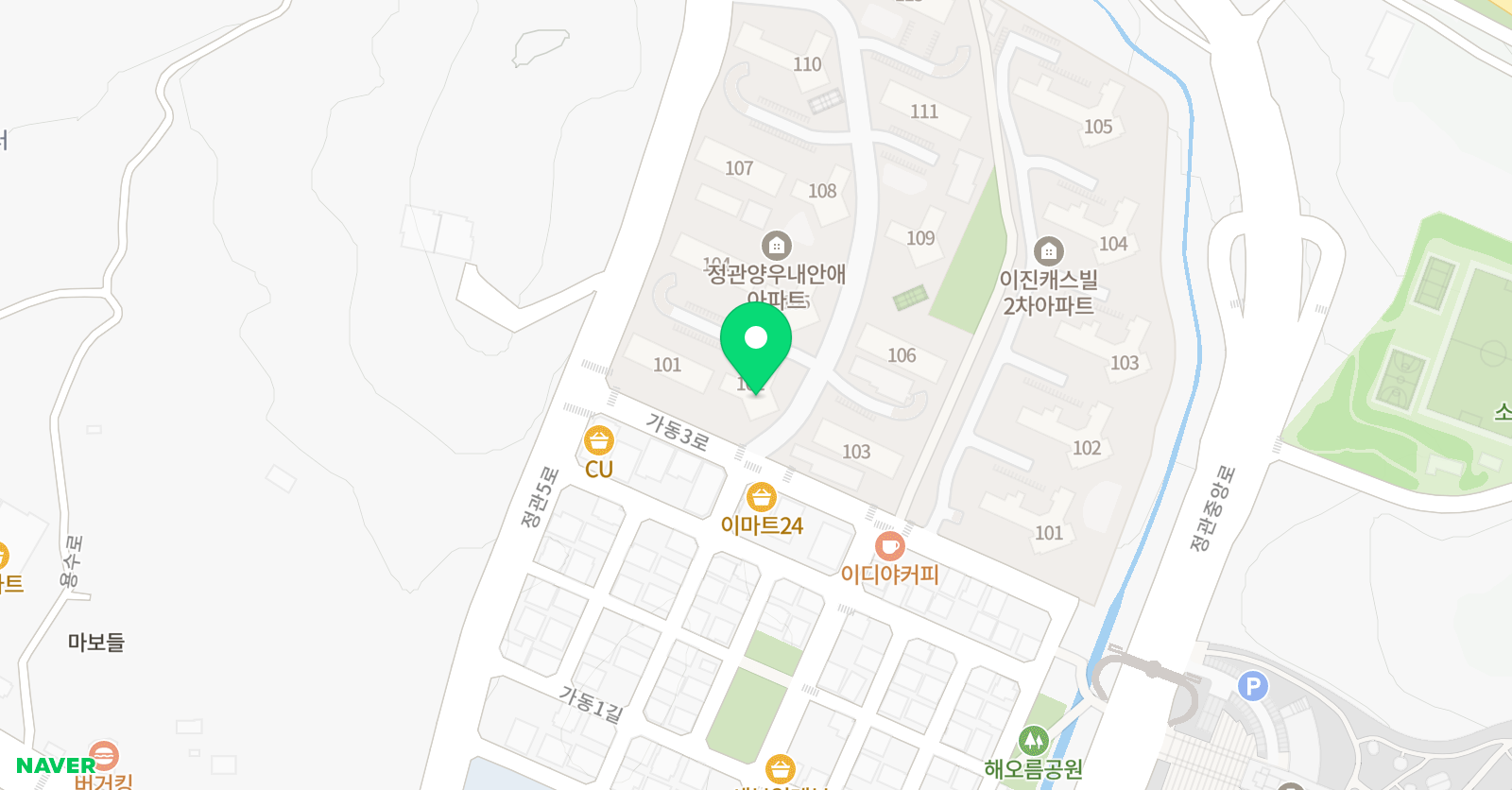 기탄 사고력교실 정관풀리페원 위치