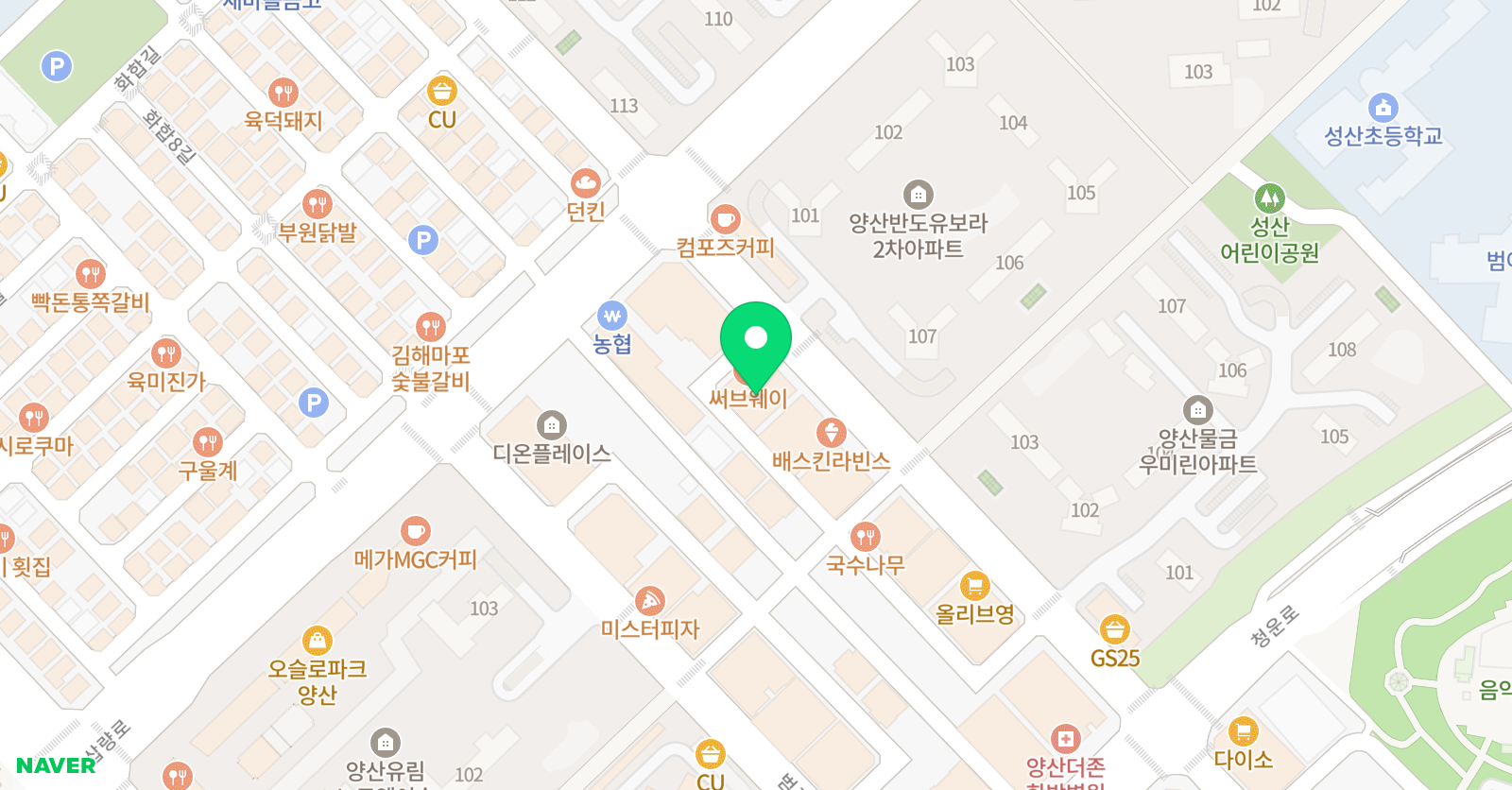 범어 세경학원 위치