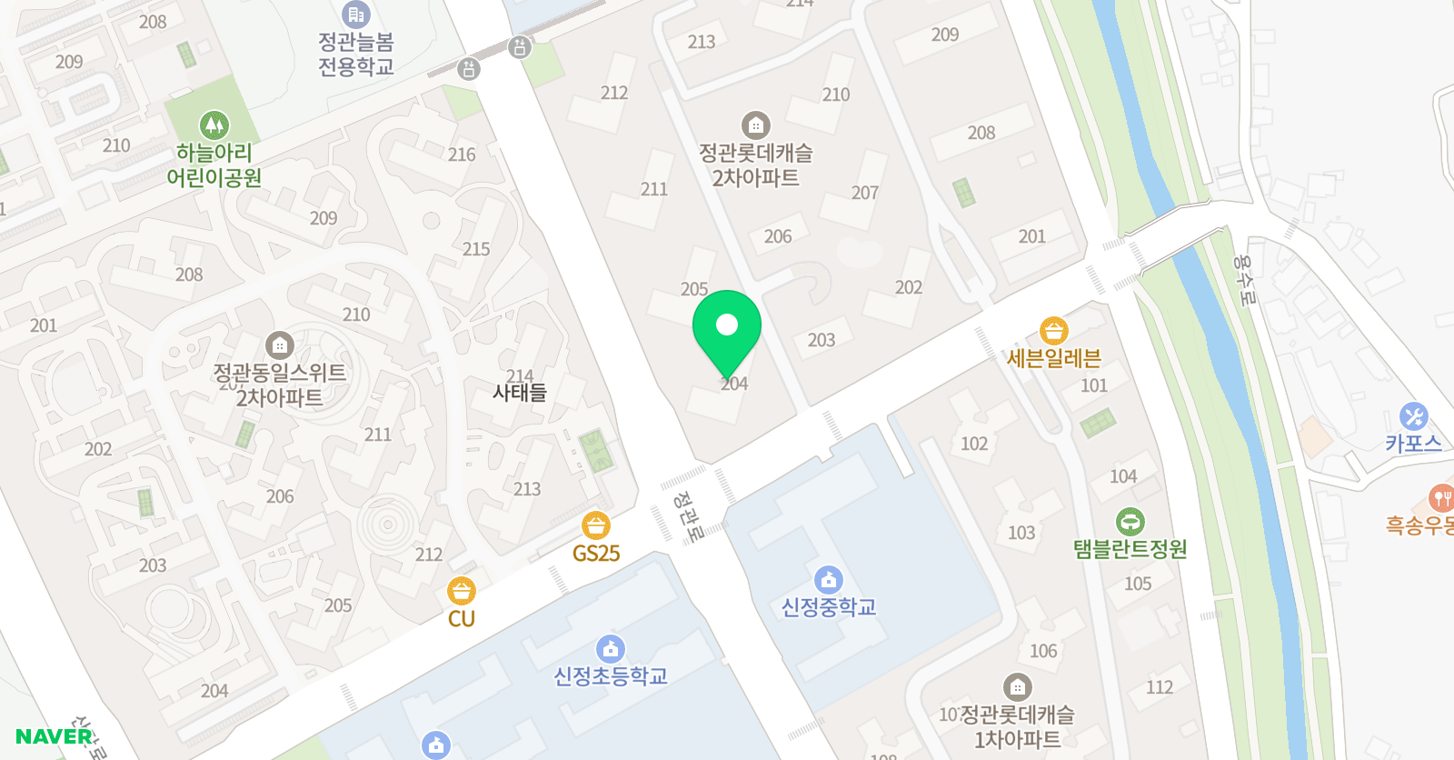 빨간펜 수학의달인 정관롯데캐슬점 위치