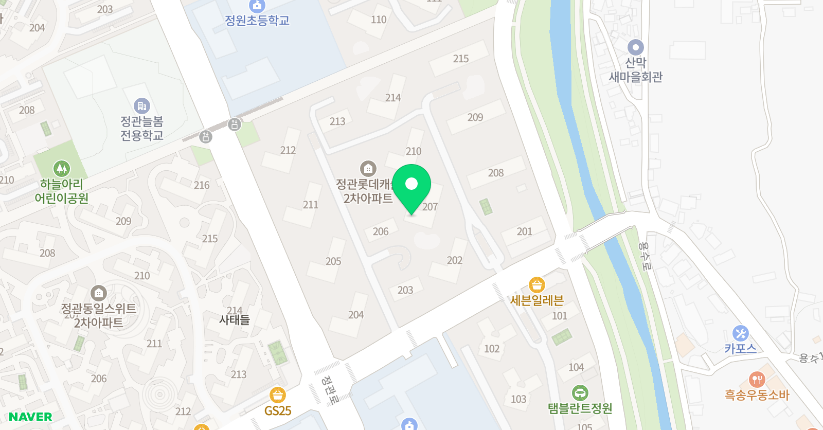 링키홈 정관롯데캐슬2차점 위치