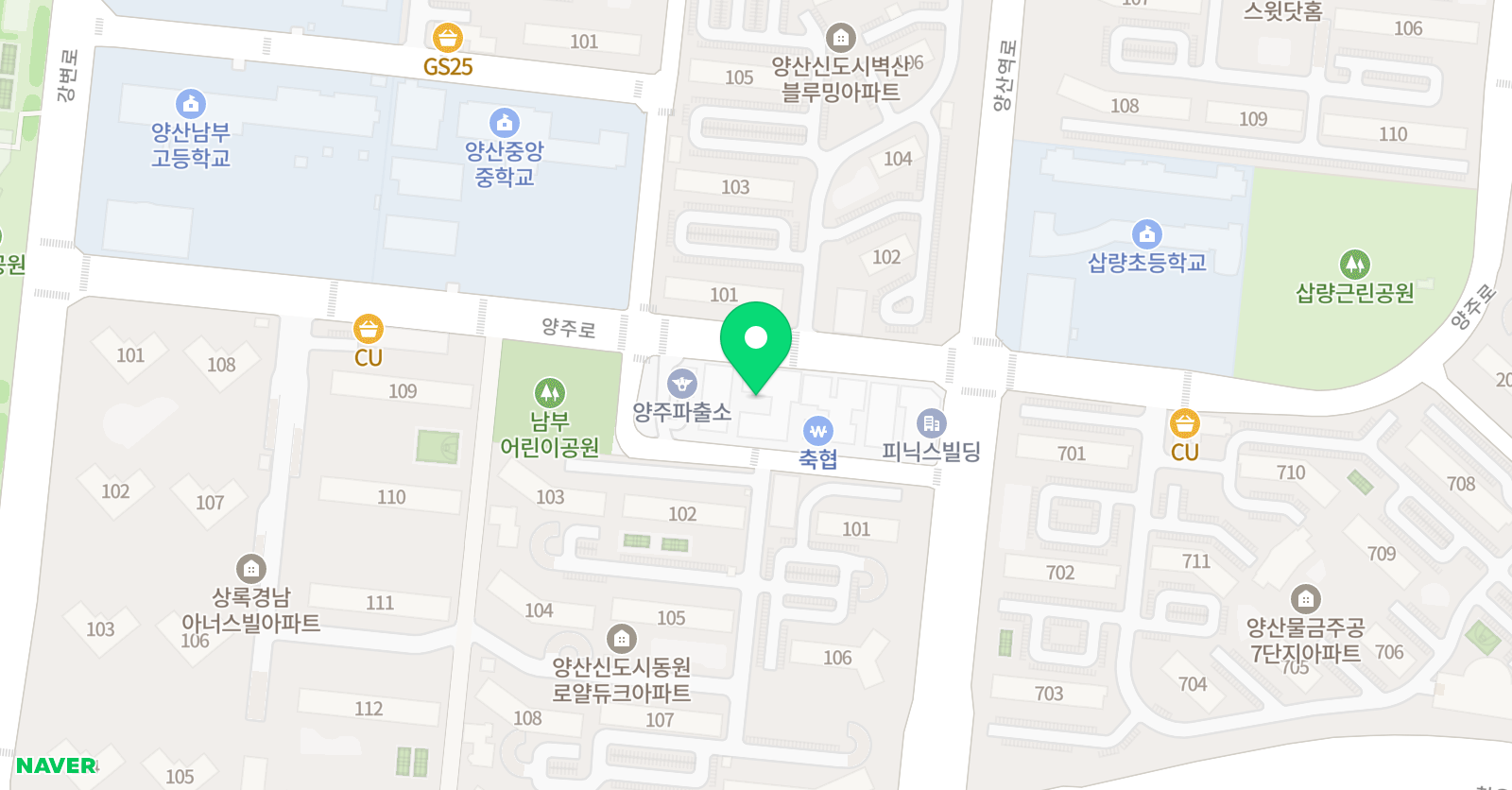 빡공 영수전문학원 학원 위치