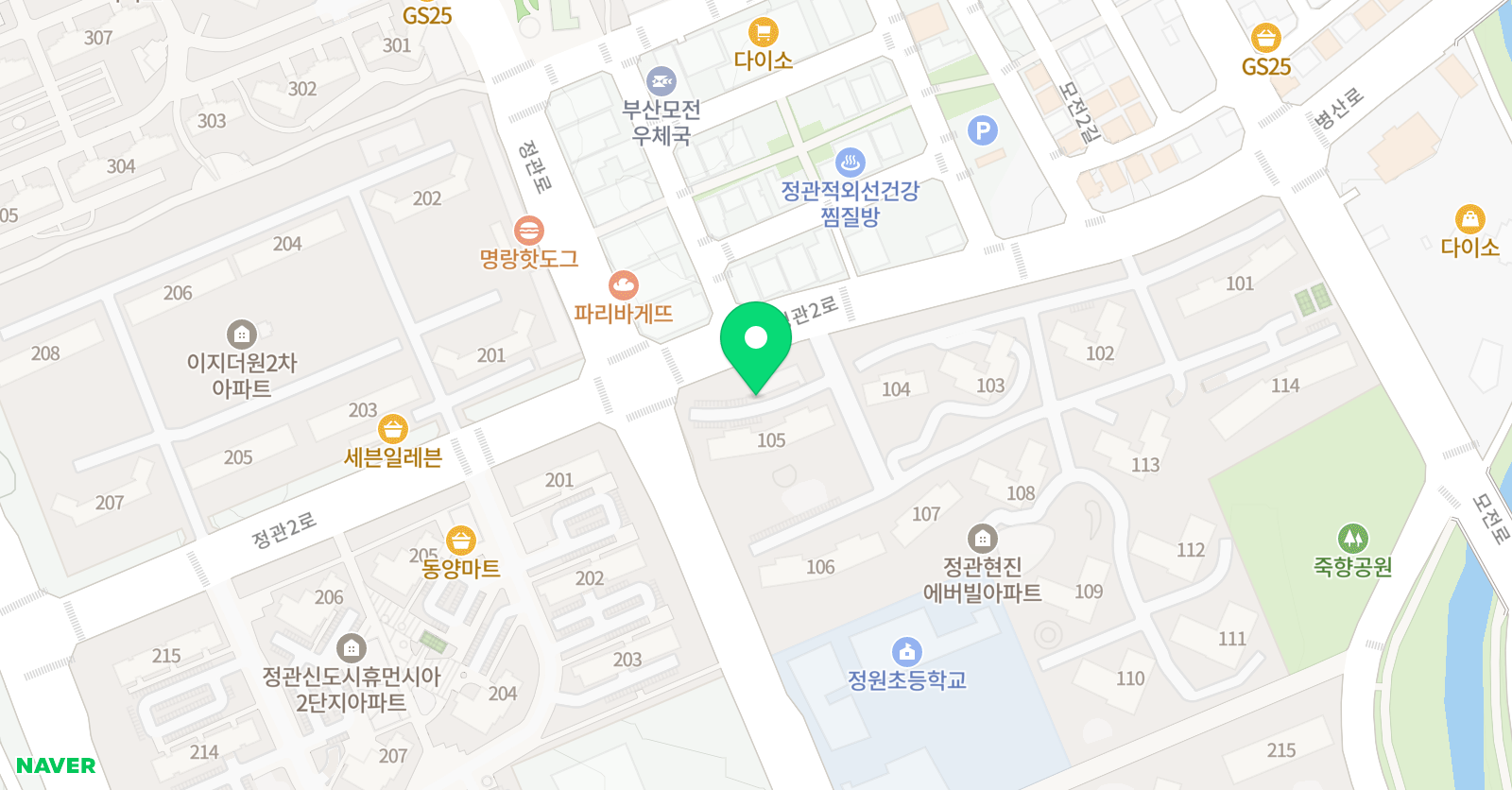 윤선생 우리집앞영어교실 정관정원 영어교습소 위치