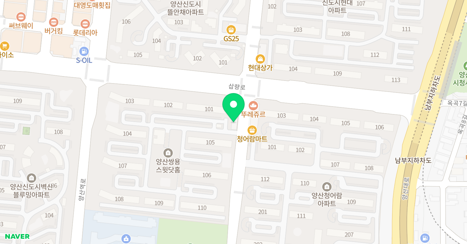 삼성영어셀레나 삽량 영어교습소 위치