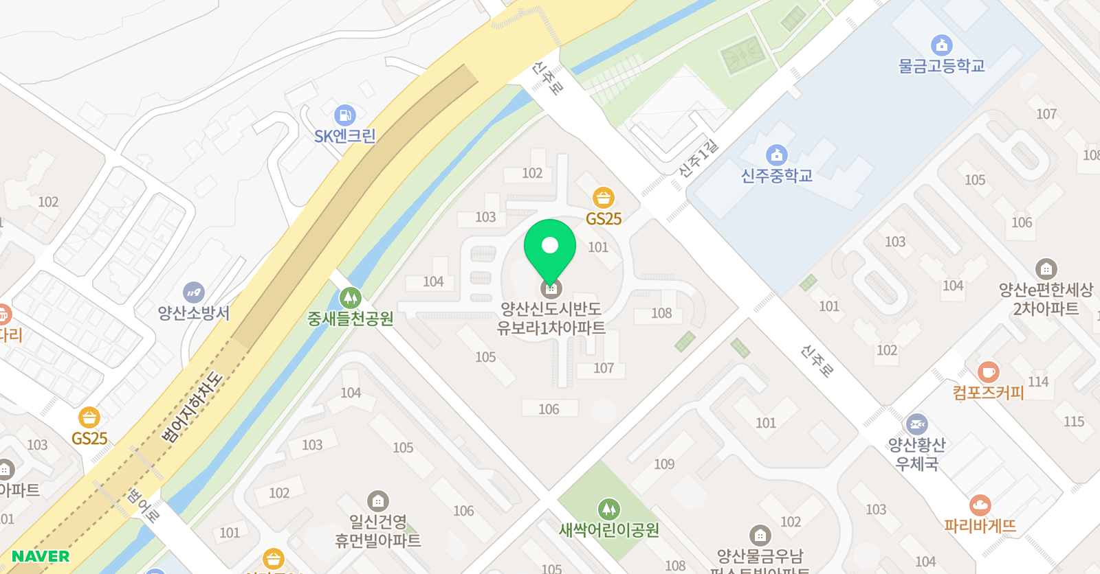 셀파우등생교실 양산반도1차교실 위치